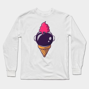 Cute Astronaut Ice Cream Long Sleeve T-Shirt